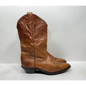 Vintage ACME 10664 Brown Leather Western Boots Women's Size 7.5 M